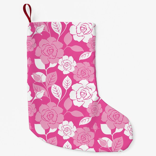 ROSA MÖNSTER (ROSA) LITEN JULSTRUMPA (Framsidan)