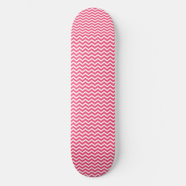 Rosa mönster våg mini skateboard bräda 18,5 cm (Framsida)