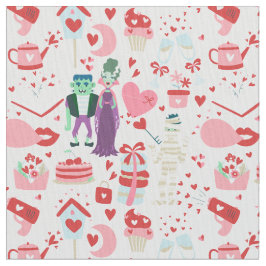rosa monster valentines brud frankenstein mumie tyg