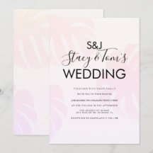 Rosa Monstera Hand plockade Botaniska Bröllop