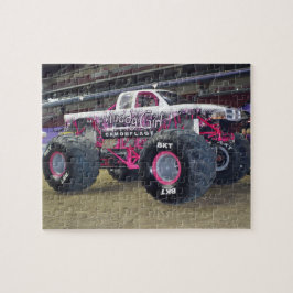 Rosa monstertruck pussel