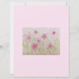 Rosa mönstrade blommor Scrapbookpapper