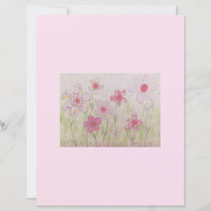 Rosa mönstrade blommor Scrapbookpapper