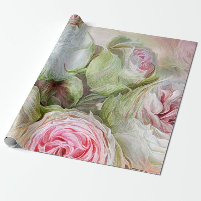 Rosa Moods - sjal för harmonikonstgåva Presentpapper (Utrullad)