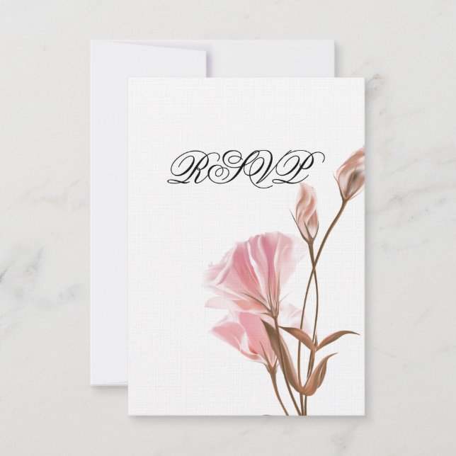 Rosa MoonFlower OSA-inbjudan OSA Kort (Framsida)