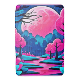 Rosa Moonlit Forest Art Badrumsmatta