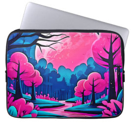 Rosa Moonlit Forest Art Laptop Fodral