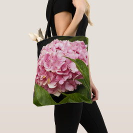 Rosa Mophead Hortensia Blommig Tygkasse