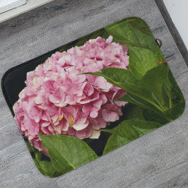 Rosa Mophead Hydrangea Blommigt Badrumsmatta