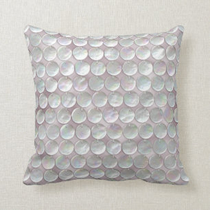 Rosa mor av pärlemorfärg Sequins Kudde