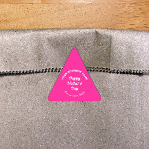 Rosa Mor dag Business Triangle Shape Sticker Triangelformat Klistermärke