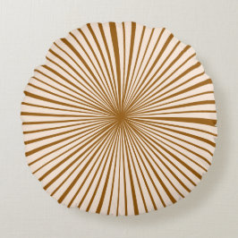 Rosa Mörk Chocolate Brown Rand Mönster Rund Kudde