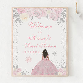 Rosa Mörk Skin Girl Sweet sixteen Welcome Poster