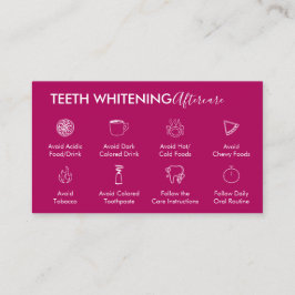 Rosa Mörk Teeth Whitening Aftercare Tips Visitkort