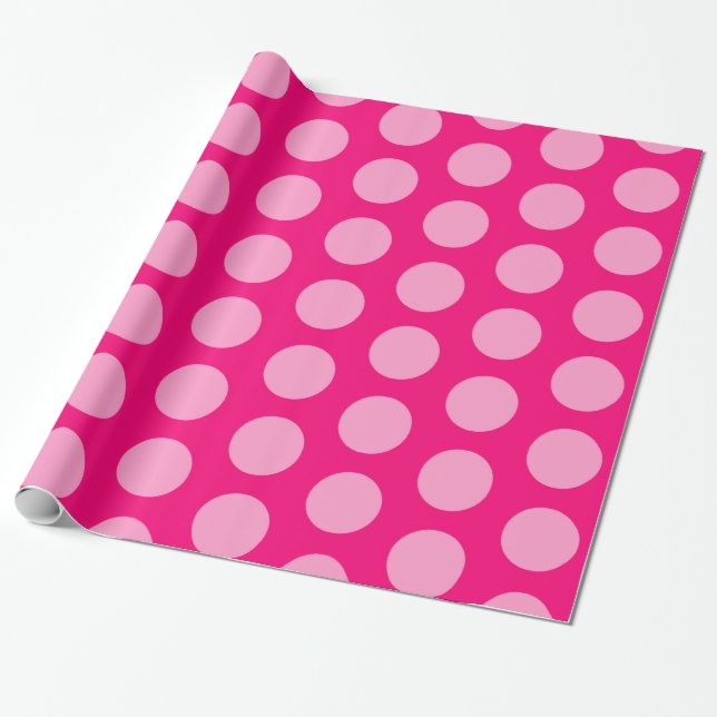 Rosa Moroccan Moods Dots Presentpapper (Utrullad)