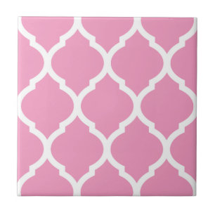 Rosa Moroccan Quatrefoil Patternated Ceramic Tile Kakelplatta
