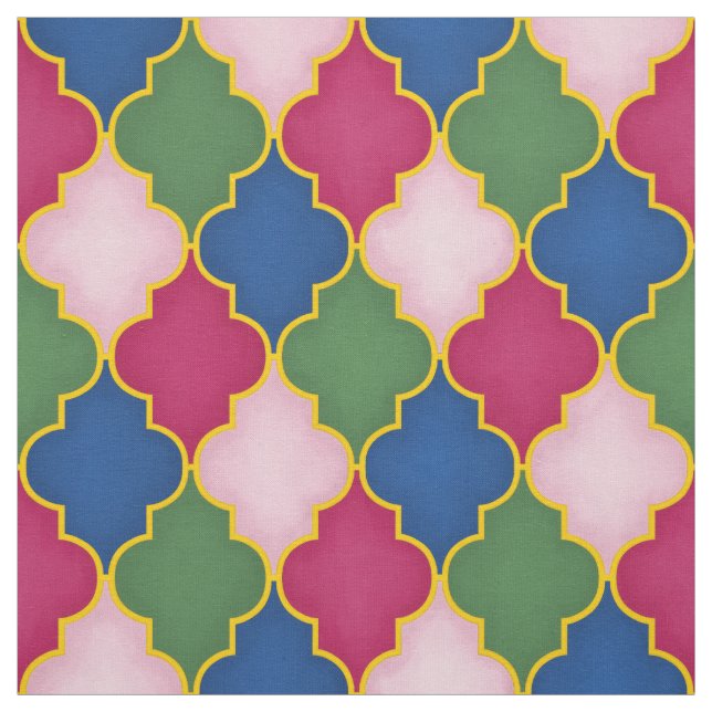 Rosa Moroccan Tile (stor ) Tyg (Provkarta)