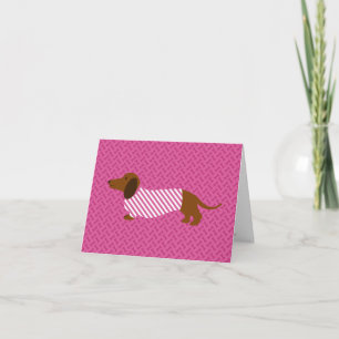 Rosa Mors Dag-kort för Dachshund-ägare Kort