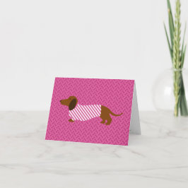 Rosa Mors Dag-kort för Dachshund-ägare Kort