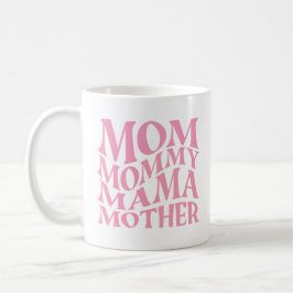 Rosa mors dag med namn och år kaffemugg