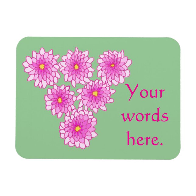 Rosa Morsa Flowers Chrysanthemums Magnets Magnet (Horisontell)