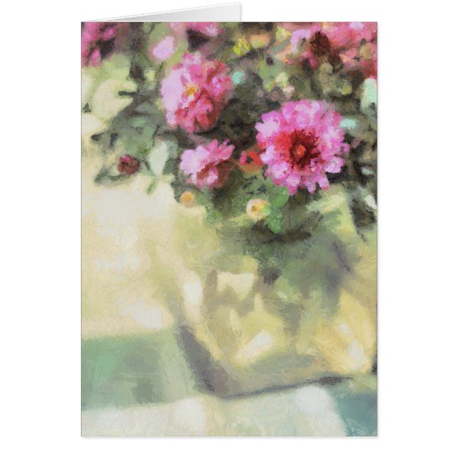 Rosa Morsa Hälsningskort (Framsidan)