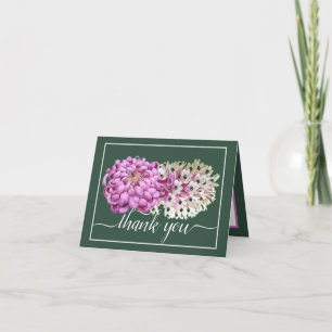 Rosa Morsa & White Orchids Blommigt Chic Tack Kort