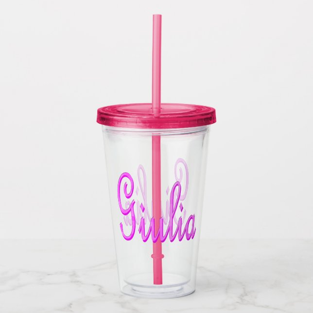 Rosa Mosaic Giulia Namn Take Away Mugg (Framsida)