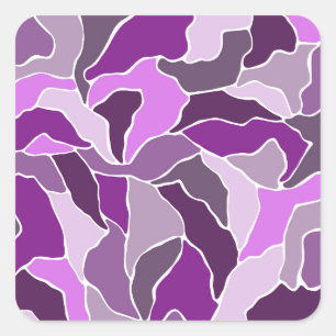 Rosa Mosaic Matisse Scrappy Shape Mönster Fyrkantigt Klistermärke