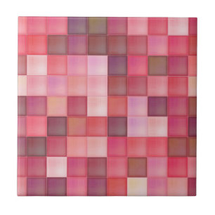 Rosa Mosaic Tilad Mönster Kakelplatta