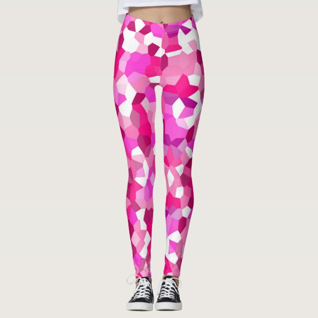 Rosa Mosaics Leggings (Framsida)