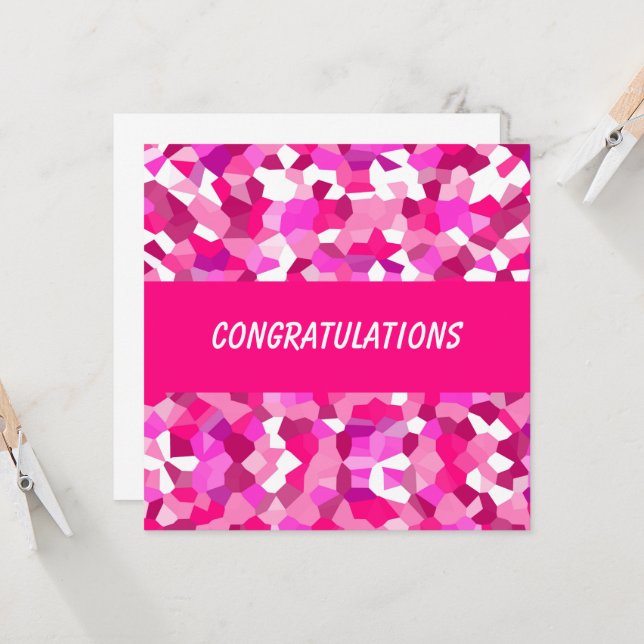 Rosa Mosaics platta kort (Fram/Back In Situ)