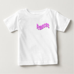 Rosa mosaik Frances namn, småbarns t-shirt