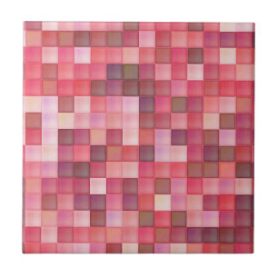 Rosa mosaik kakelplatta
