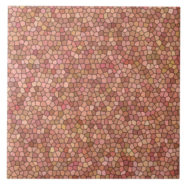 Rosa mosaikmönster kakelplatta (Framsidan)