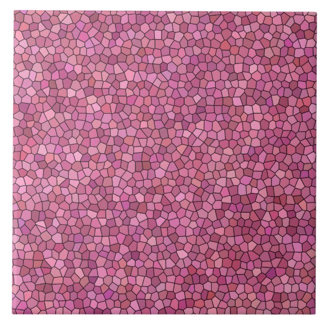 Rosa mosaikmönster kakelplatta (Framsidan)