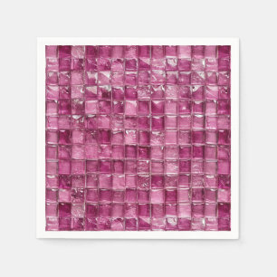 Rosa mosaikmönster pappersservett