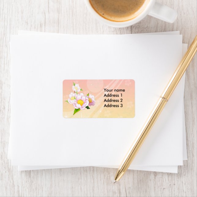 Rosa moshorchid adressetikett (Insitu)