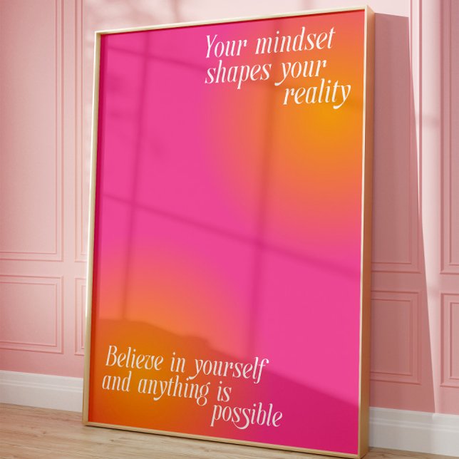 Rosa motivationscitatposter | Mentalitetsväggkonst Poster (Skapare uppladdad)