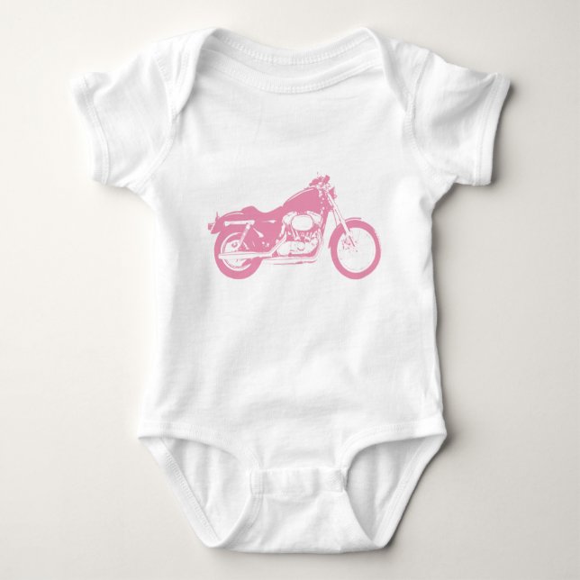 Rosa Motorcykel T Shirt (Framsida)