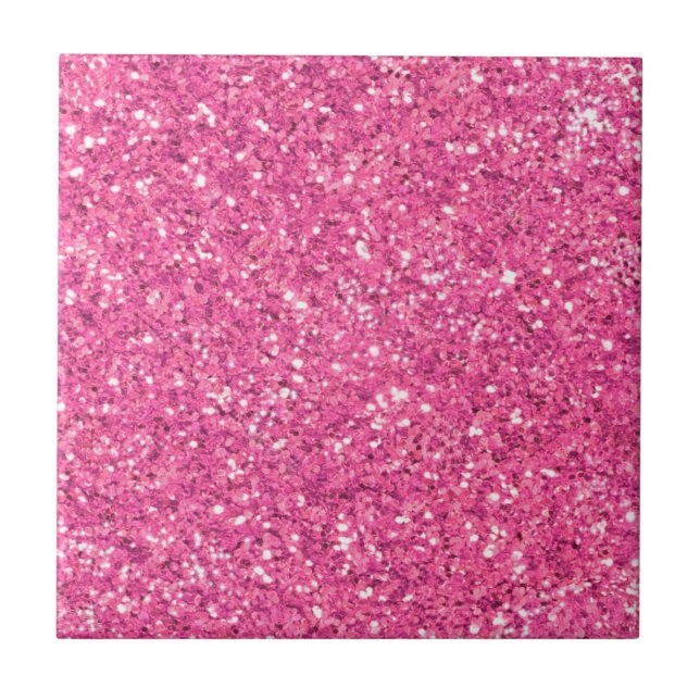 Rosa mousserande glitter mönster kakelplatta (Framsidan)