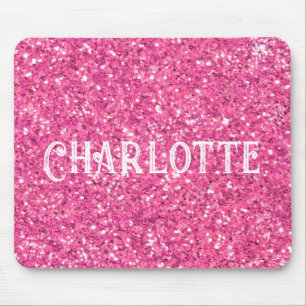 Rosa mousserande muspekare glitter mönster musmatta
