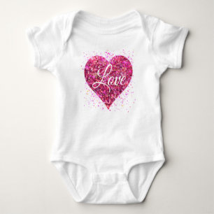 Rosa mousserande sekvenser, kärlek graffiti valent t shirt