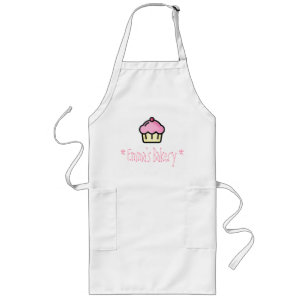 Rosa muffin - personligbageriförkläde långt förkläde