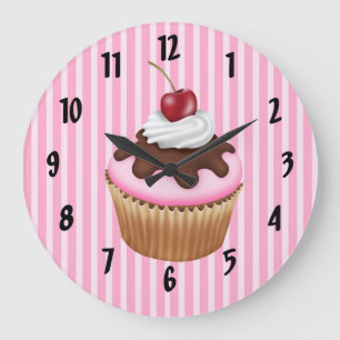 Rosa muffin stor klocka