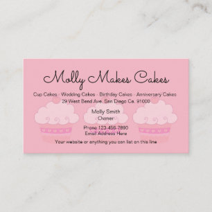 Rosa muffinbageri Businesscards Visitkort