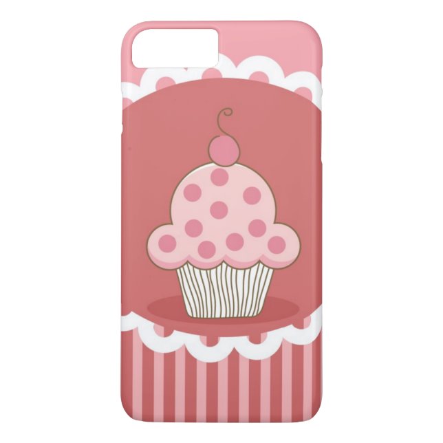 Rosa muffindesign Case-Mate iPhone skal (Baksida)