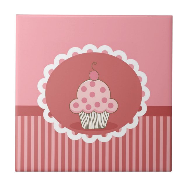 Rosa muffindesign kakelplatta (Framsidan)