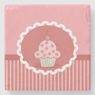 Rosa muffindesign stenunderlägg