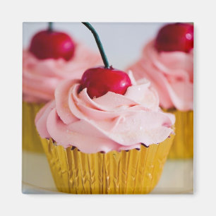 Rosa muffinmagnet magnet